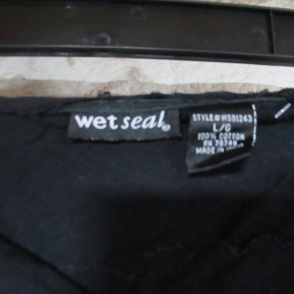 Wet Seal Goth Boho Black Tiered Skirt SzL - Picture 5 of 5